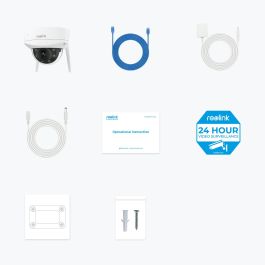 Reolink W437 Cámara de Seguridad WiFi IP 4K 8MP Exterior/Interior con Google Assistant y Visión Nocturna 30m