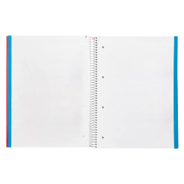 Liderpapel Cuaderno espiral A4 Micro Jolly tapa forrada 140h 75gr liso 5 bandas 4 taladros colores surtidos
