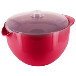 Cuisy Bol Microondas 1,2 L con Tapa Antisalpicaduras para Cocina Rápida