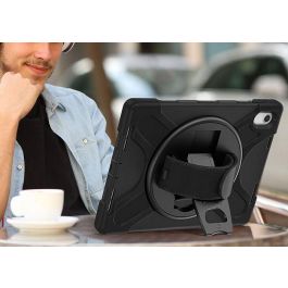 eSTUFF Funda Defender iPad 11ª gen 2025 / 10ª gen 2022 CHICAGO Cuerpo Completo Negro con Protector Pantalla Integrado y Soporte
