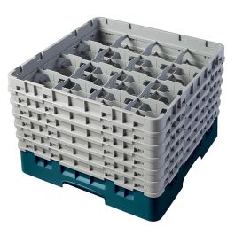 CAMBRO - 16S1114-414 - Cesta de lavado 16 comp. 6 alturas - 10,9 cm Ø máx. - alt. máx. 29,9 cm - 50 x 50 x 34,9 cm - Cerceta Precio: 113.69000038. SKU: B1FH7YAYSL