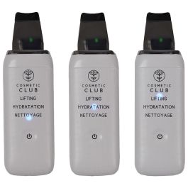 Cosmetic Club Espátula de Limpieza Facial, Limpia, Hidrata y Alisa la Piel, Elimina Células Muertas y Suciedad, Tres Intensidades de Vibración, Recargable