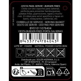 Cesta Porta Salseras Burger-Fries My Bar - Inde (12 Unidades) Cesta Porta Salseras Burger-Fries My Bar - Inde (12 Unidades)