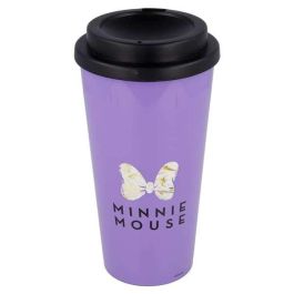Stor Vaso de Café Doble Minnie 520 ml PP+ Silicona
