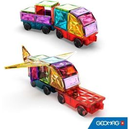 Fichas magnéticas - GEOMAG - Fichas Gemas Vehículos - 24 piezas - Efecto cristal - A partir de 3 años