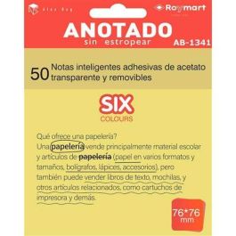 Roymart Bloc Notas Adhesivas Inteligentes Removibles 50H 76x76 Acetato Transparente Amarillo Fluorescente Precio: 1.49999949. SKU: B1GKQNJ689