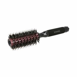 Lussoni Cepillo para Pelo Natural Style 28 mm con Cerdas Mixtas de Jabalí y Nailon, Diseño Ventilado Cerámico para Brillo y Rapidez