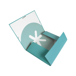 Antartik Carpeta Gomas Tres Solapas Cartón Forrado A4 Color Menta