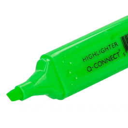 Q-connect Rotulador fluorescente verde punta biselada 1-5 mm