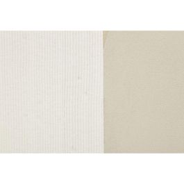 DKD Home Decor Cuadro Decorativo Scandi Moderno de Lino y Poliestireno Beige y Blanco 92.5x92.5x3.8 cm (Set de 2 Unidades)
