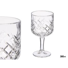 Vivalto Copa Troquelada 380 ml Transparente Vidrio 9 x 17.3 x 74 cm Precio: 38.59000002. SKU: B19SVX9EWL
