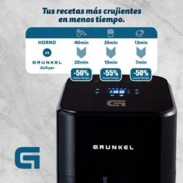 Grunkel Freidora de Aire Sin Aceite Digital 4L, 1200W, 7 Programas, Negro