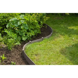 Nature Borde de Jardín Polipropileno H 15 cm x 10 m Topo Beige Grosor 3 mm Flexible Reciclado Tratamiento UV