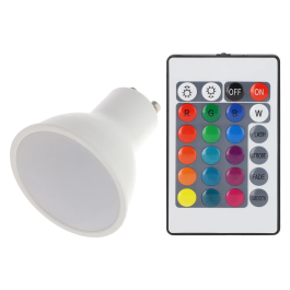 Bombilla LED GU10 3W RGB con Mando a Distancia, 40.000 Horas de Vida Útil [PL187220-GU10] Precio: 5.79000004. SKU: B1AZMY4EHK