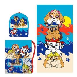Cerdá Toalla con Saquito y Gorra Paw Patrol Infantil Azul - Edad Recomendada 3+ Años, Dimensiones 33x27x7 cm