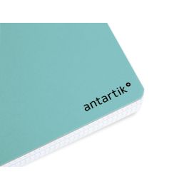 Cuaderno Espiral Antartik A4 Micro Tapa Dura 80H 100 gr Cuadro 5 mm Sin Bandas 4 Taladros Color Menta