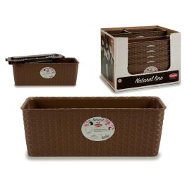 Jardinera Natural Stefanplast 40 cm Marrón, Resiste Agua, 38.5x13.5x15.5 cm (12 Unidades) Precio: 55.59000029. SKU: S3601801