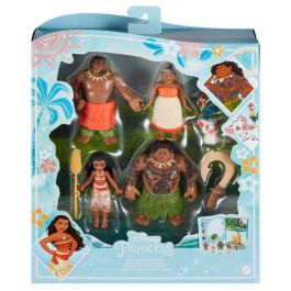 Mattel Hpg71 Mini Libro de Cuentos Disney Vaiana Pack de 6 Personajes: Muñeca Vaiana, Maui, Abuela Tala, Jefe Tui, Pua y Heihei