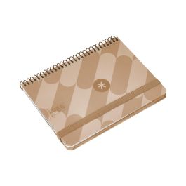 Agenda Espiral Antartik Pattern A6+ 2025 Semana Vista Color Rosa Nude Papel 80 gr