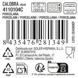 Plato Hondo Calobra Crema 22x47 cm - Inde (18 Unidades) Plato Hondo Calobra Crema 22x47 cm - Inde (18 Unidades)