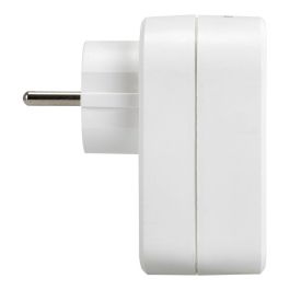 Simon Adaptador Combi 30W, Enchufe con 1 Toma Schuko + 2 Puertos USB-A y USB-C Carga Rápida, 16A 250V, Blanco