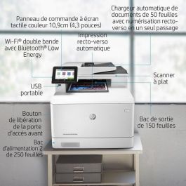 HP M479 Impresora Láser Color Multifunción Pro 27ppm, A4, WiFi, Bluetooth, 512MB, 600x600dpi, Pantalla 4.3″ CGD