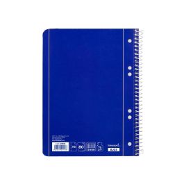 Cuaderno Espiral Liderpapel A5 Micro Serie Azul Tapa Blanda 80H 75 gr Cuadro5 mm 6 Taladros Azul 5 unidades