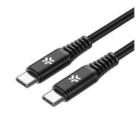 Cable USB-C Celly USBCUSBC100WBK Negro 2 m Cable USB-C Celly USBCUSBC100WBK Negro 2 m
