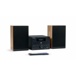 Thomson THO3499550389999 Microcadena Bluetooth, Radio CD MP3 USB DAB, Madera y Negro