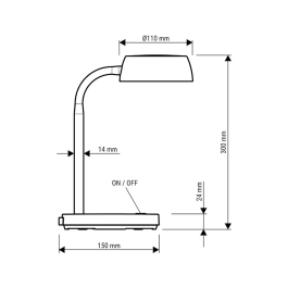 Maul Lámpara de escritorio LED 5W 585lm Luz Cálida Brazo y Cabezal Giratorios Blanca