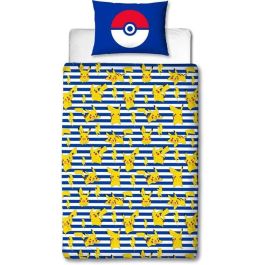 Pokemon AAARQ16153 - Juego de Cama Reversible Pikachu IV - Microfibra - 1 Funda Nórdica 140x200 cm + 1 Funda Almohada 63x63 cm