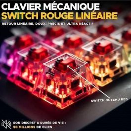 Teclado inalámbrico para juegos - The G-Lab - KEYZ TITAN - Mecánico (Interruptor rojo) - Azerty - Triple modo - RGB - Blanco Teclado inalámbrico para juegos - The G-Lab - KEYZ TITAN - Mecánico (Interruptor rojo) - Azerty - Triple modo - RGB - Blanco