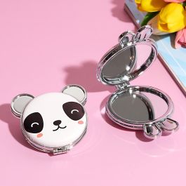The Concept Factory 2 Espejos de Bolsillo Kawaii con 3 Aumentos y Doble Cara Modelos Surtidos Panda y Conejo para Maquillaje