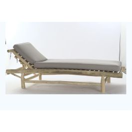 DKD Home Decor Tumbona Balines Natural Gris Teca y Poliester 209 x 36 x 86 cm Precio: 472.69000053. SKU: B1AGZPCVHN