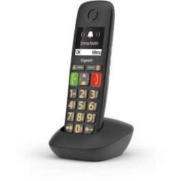 Gigaset E290HX Teléfono DECT Inalámbrico con Altavoz y Botones Grandes, Agenda 150 Contactos, Negro