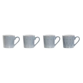 Mug Arabe DKD Home Decor Azul 9.5 x 9.2 x 13 cm Set de 4