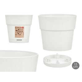 Maceta Plastico 15 Cm Ethica Blanca Stefanplast (12 Unidades)