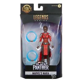 Hasbro Marvel Legends Series Figura de Nakia, Personaje de Pantera Negra, Mide 15 cm, Incluye 2 Armas