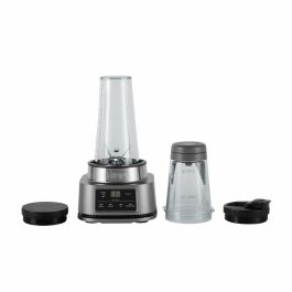 Ninja CB100EU Batidora de Vaso Foodi Standmixer 0.7L con Función de Impulso y Picahielos 1100W Negro/Acero Inoxidable