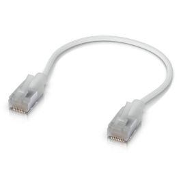 Ubiquiti Cable de Red Cat 6A Blindado RJ45/RJ45 10 GbE PoE++ Translucido/Blanco Trenzado 0.15 m