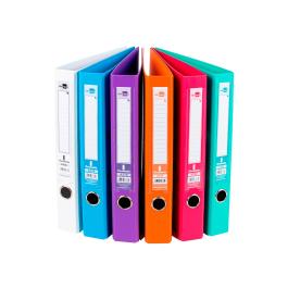 Liderpapel Archivador de palanca A4 Documenta Trending forrado PVC con rado lomo 52 mm colores surtidos