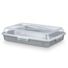 Porta Tarta Rectangular Grande con Asa Gris Leknes 43x19.5x29.5 cm (12 Unidades) Porta Tarta Rectangular Grande con Asa Gris Leknes 43x19.5x29.5 cm (12 Unidades)