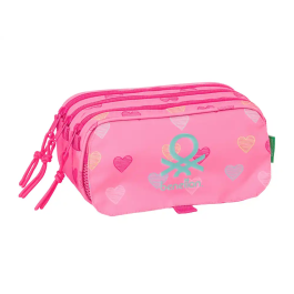 Safta Estuche Portatodo Triple Benetton Heart 100x215x80 mm Precio: 20.50000029. SKU: B1A32HMDVP