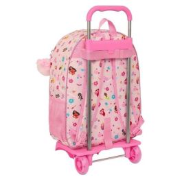 Mochila Escolar con Ruedas Disney Princess Summer adventures Rosa 33 x 42 x 14 cm