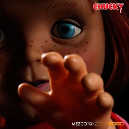 MEZCO TOYZ Muñeco Diabólico Chucky - Figura articulada parlante 38cm con ropa de tela
