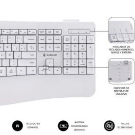 Teclado y Ratón Inalámbrico Subblim Combo Dual Office Prowave/ Blanco Teclado y Ratón Inalámbrico Subblim Combo Dual Office Prowave/ Blanco