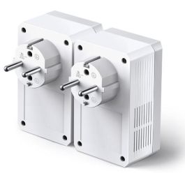 TP-Link TL-PA4010P KIT Adaptador Powerline 600Mbps con Enchufe Incorporado para Extender Red, Pack de 2, Alcance 300m