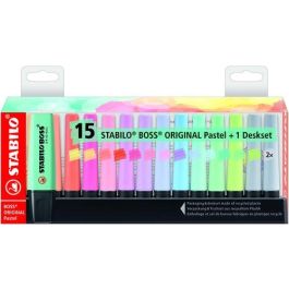 Stabilo Marcador Fluorescente Boss Original - Set Escritorio 15 Ud, Colores Pastel, Tecnología Antisecado Precio: 15.59000058. SKU: B16XX9CSLZ