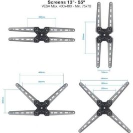 TOOQ SOPORTE PARED PANTALLAS 13-55" GIRA/INCLI NEGRO