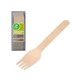 Best Products Bolsa 12 unid. tenedor de madera 16cm